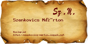 Szenkovics Márton névjegykártya